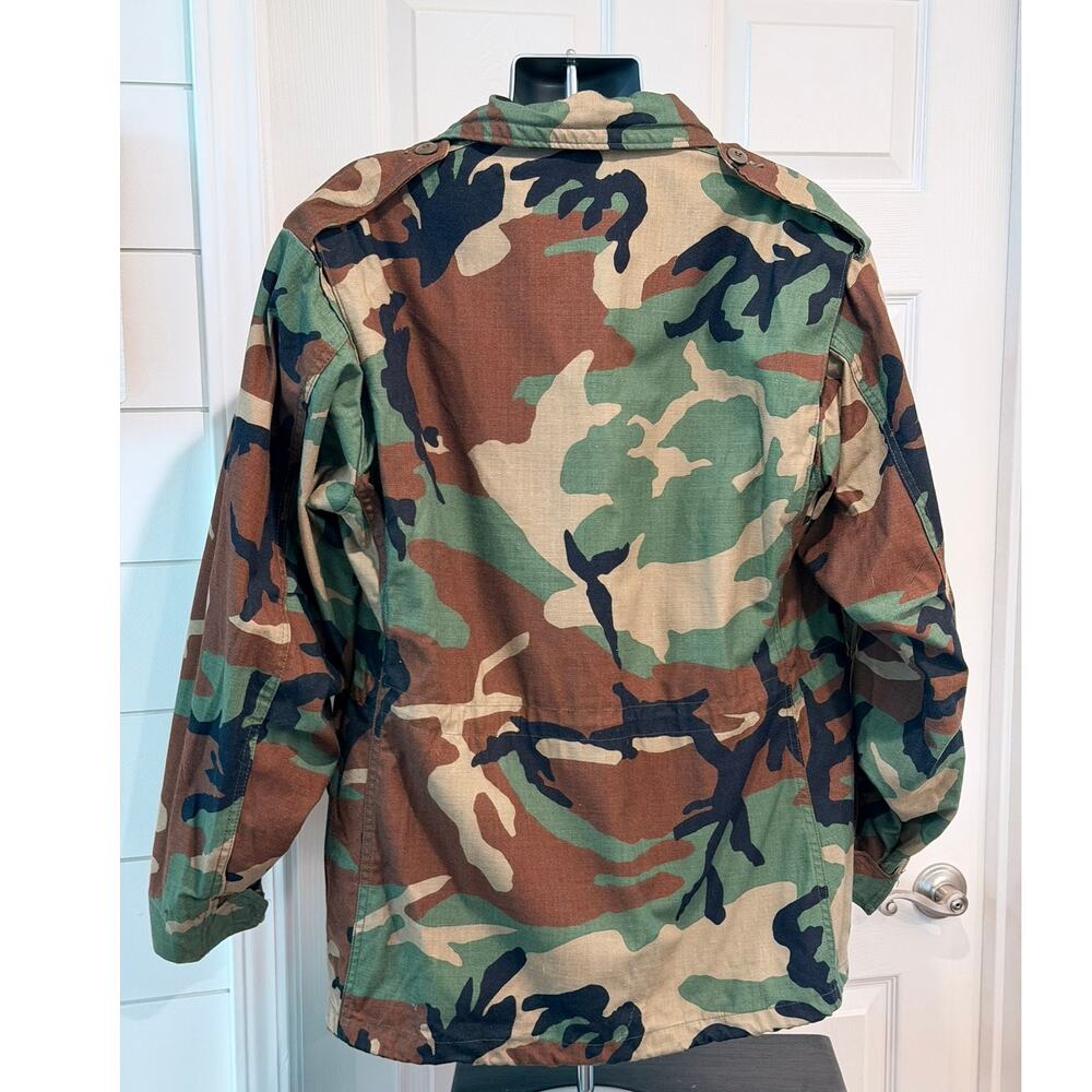 Vintage 1991 U.S. Military M-65 Woodland Camouflage Cold Weather Field Jacket - Picture 3 of 12